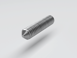 Hexagon socket set screw with cone point