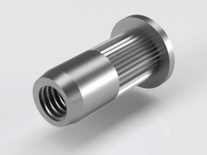 Flange Head Knurled Body Blind Rivet Nut - Open End