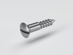 Slotted raised countersunk head wood screw