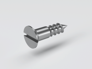 Slotted countersunk head wood screw