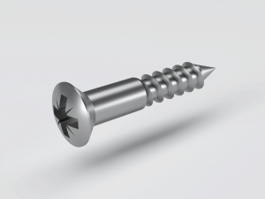 Pozi raised countersunk head wood screw