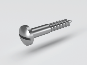 Slotted round head wood screw