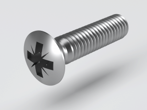 Pozi raised countersunk machine screw