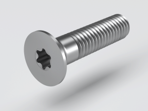 Hexaloular countersunk head machine screw