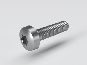 Hexaloular pan head machine screw