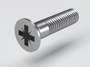 Pozi countersunk head machine screw