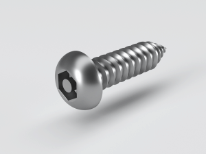 Hexagon socket button head self tapping screw with pin