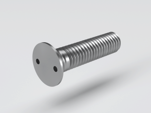 Countersunk head 2 hole drive (snake eye) screw